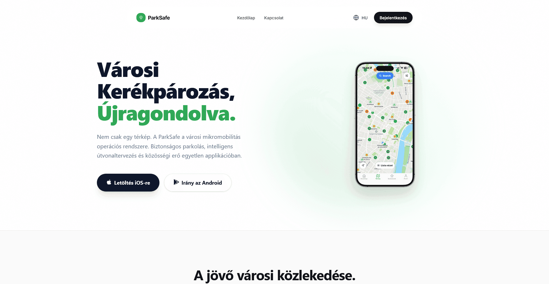 ParkSafe app landing page preview